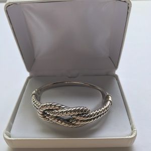 Sterling Silver Love Knot Bangle